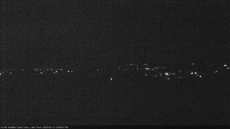 Lake Travis webcam, March 13, 2020 10:45 PM CT