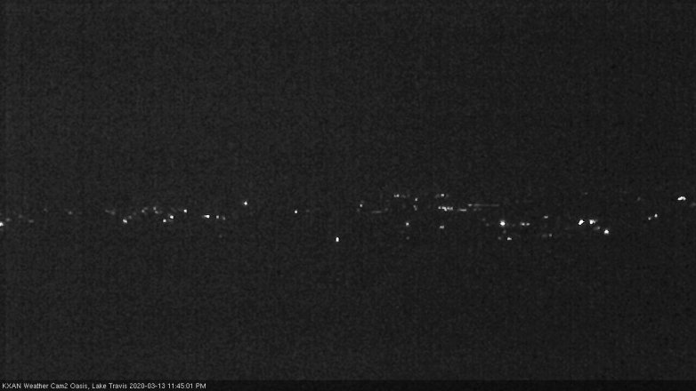 Lake Travis webcam, March 13, 2020 11:45 PM CT