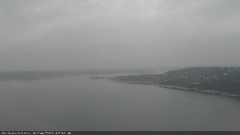 Lake Travis webcam, March 14, 2020 9:00 AM CT