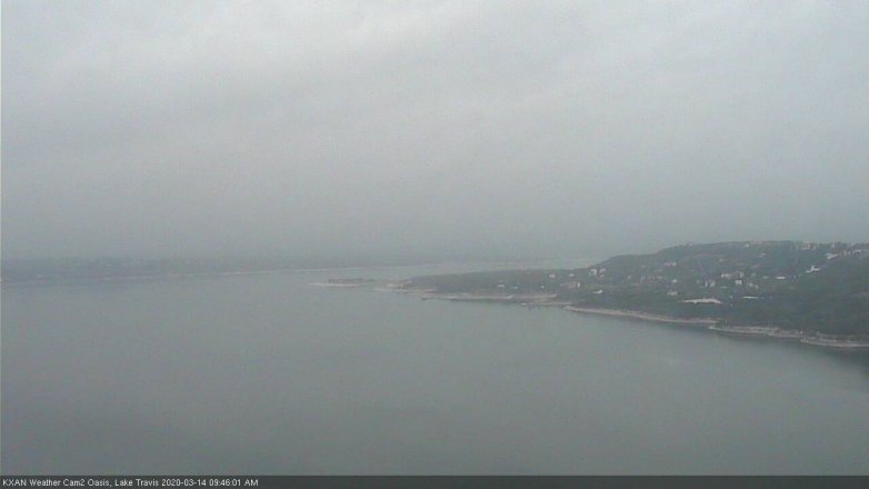 Lake Travis webcam, March 14, 2020 9:45 AM CT