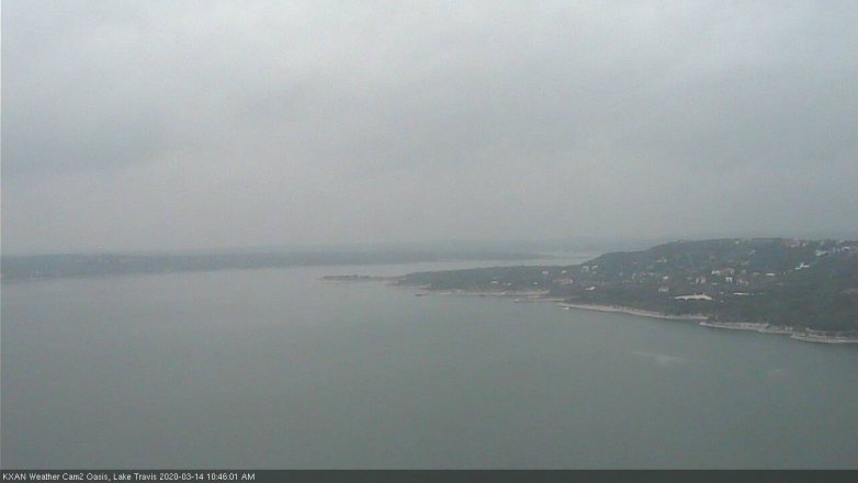 Lake Travis webcam, March 14, 2020 10:45 AM CT