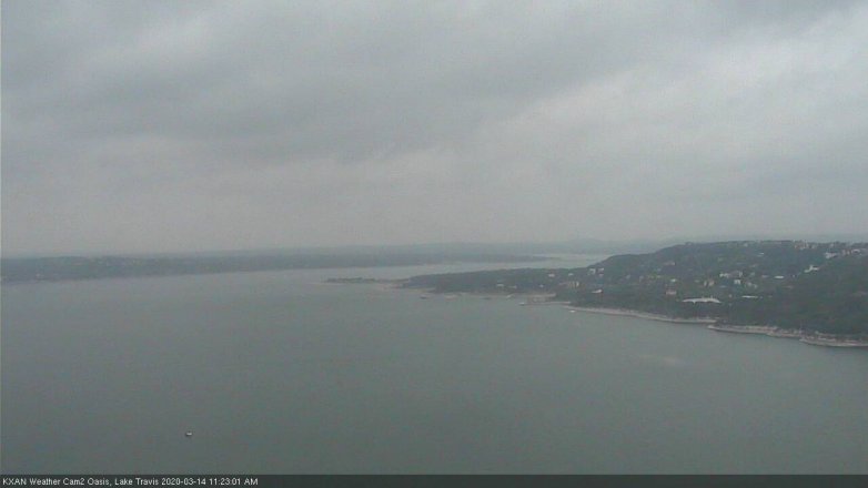Lake Travis webcam, March 14, 2020 11:25 AM CT