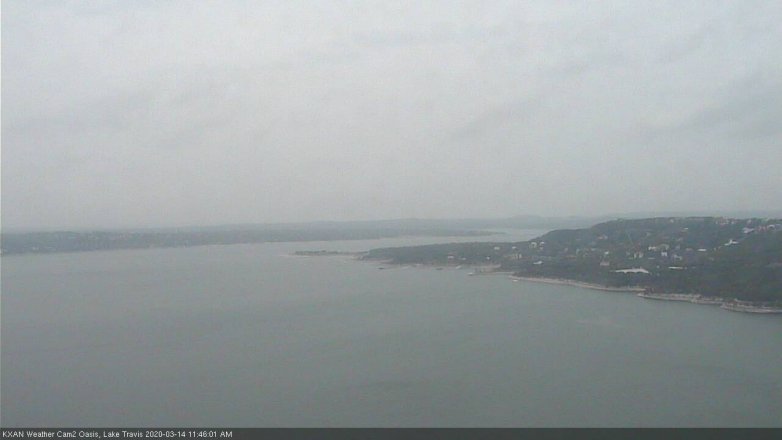 Lake Travis webcam, March 14, 2020 11:45 AM CT