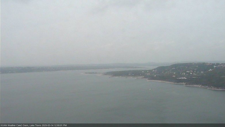 Lake Travis webcam, March 14, 2020 12:00 PM CT