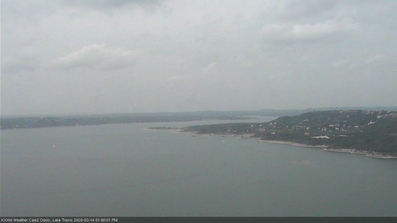 Lake Travis webcam, March 14, 2020 1:00 PM CT
