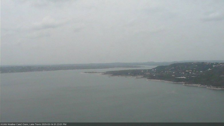 Lake Travis webcam, March 14, 2020 1:25 PM CT