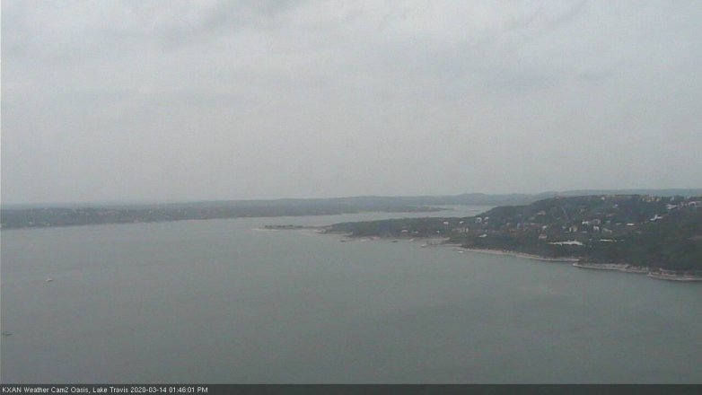 Lake Travis webcam, March 14, 2020 1:45 PM CT