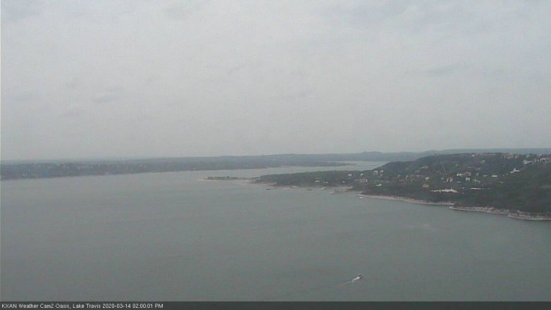 Lake Travis webcam, March 14, 2020 2:00 PM CT