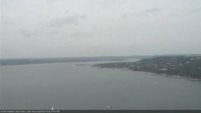 Lake Travis webcam, March 14, 2020 2:25 PM CT