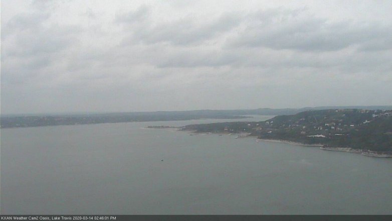 Lake Travis webcam, March 14, 2020 2:45 PM CT