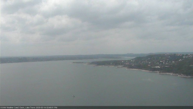 Lake Travis webcam, March 14, 2020 3:45 PM CT