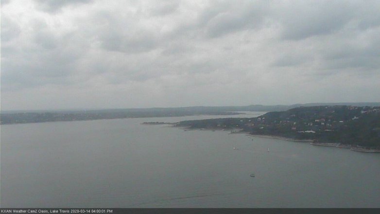 Lake Travis webcam, March 14, 2020 4:00 PM CT