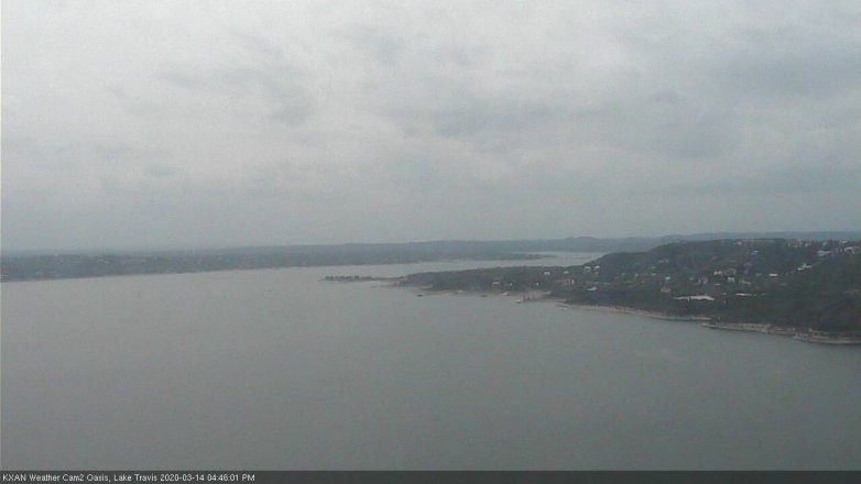 Lake Travis webcam, March 14, 2020 4:45 PM CT