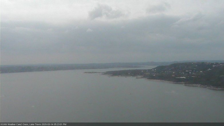 Lake Travis webcam, March 14, 2020 5:25 PM CT