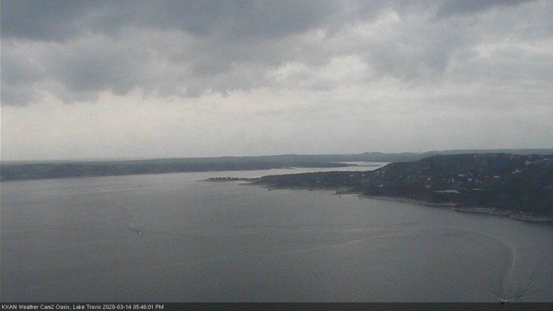 Lake Travis webcam, March 14, 2020 5:45 PM CT
