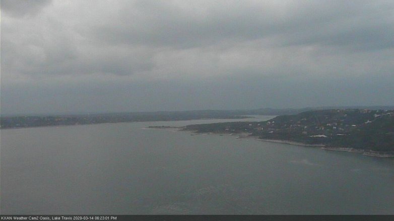 Lake Travis webcam, March 14, 2020 6:25 PM CT