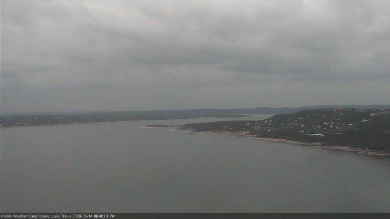 Lake Travis webcam, March 14, 2020 6:45 PM CT