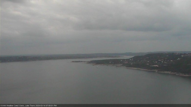 Lake Travis webcam, March 14, 2020 7:00 PM CT