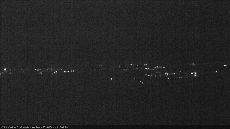Lake Travis webcam, March 14, 2020 8:25 PM CT