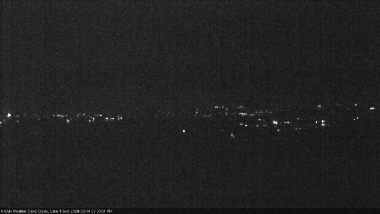 Lake Travis webcam, March 14, 2020 9:00 PM CT