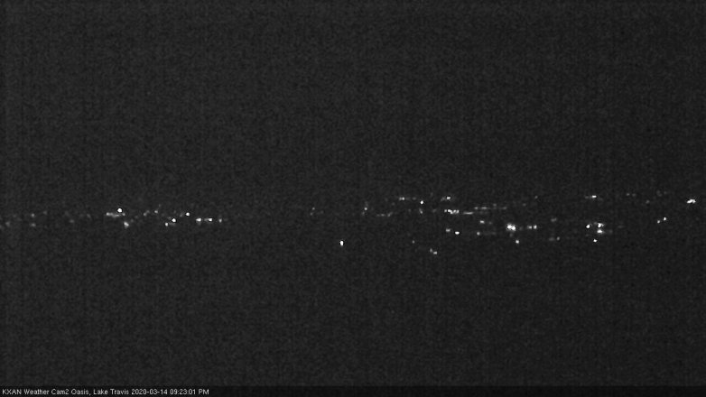 Lake Travis webcam, March 14, 2020 9:25 PM CT
