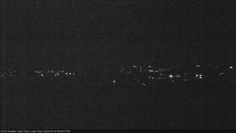 Lake Travis webcam, March 14, 2020 9:45 PM CT