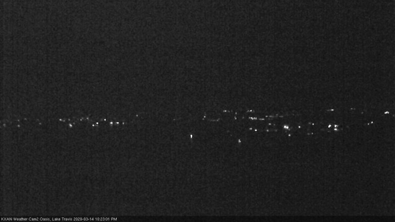 Lake Travis webcam, March 14, 2020 10:25 PM CT