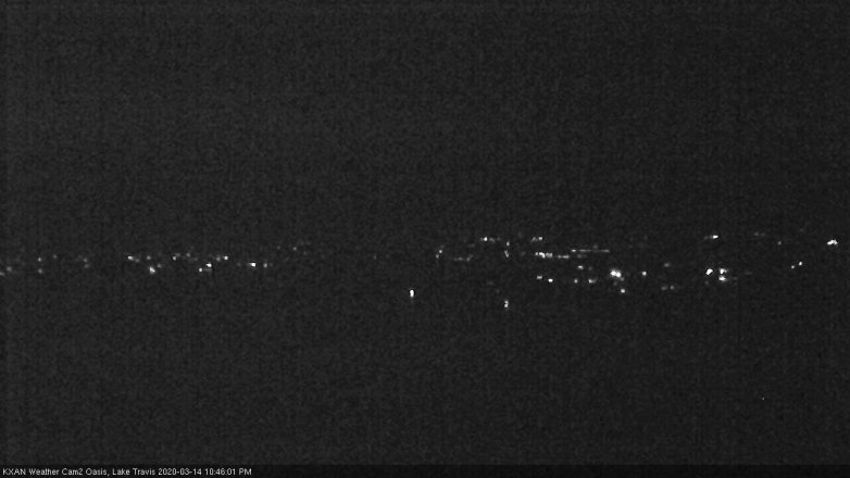 Lake Travis webcam, March 14, 2020 10:45 PM CT