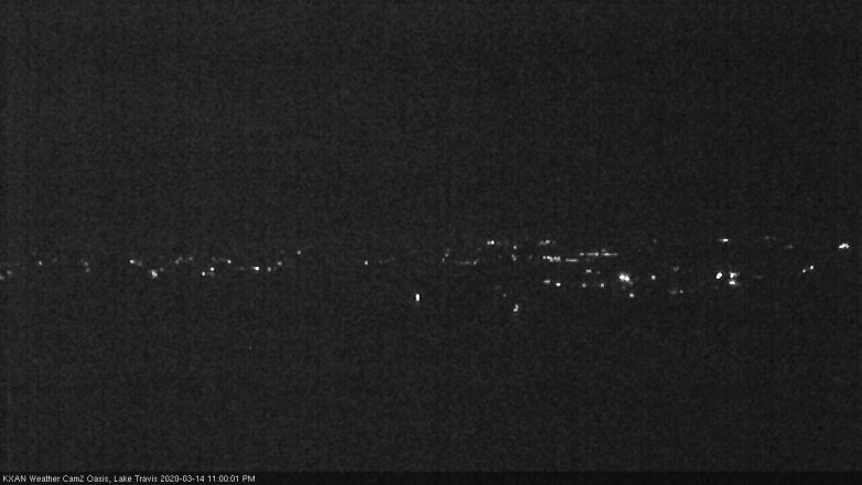 Lake Travis webcam, March 14, 2020 11:00 PM CT