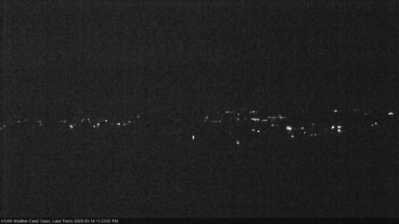 Lake Travis webcam, March 14, 2020 11:25 PM CT