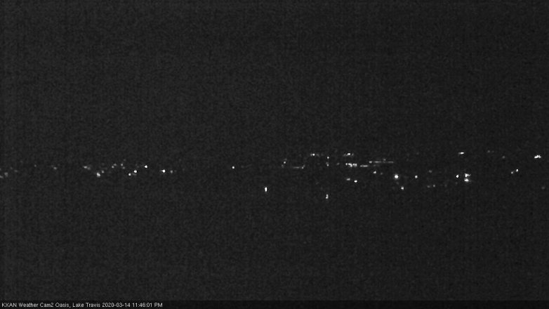 Lake Travis webcam, March 14, 2020 11:45 PM CT