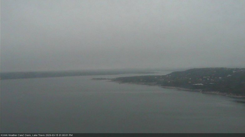 Lake Travis webcam, March 15, 2020 1:00 PM CT