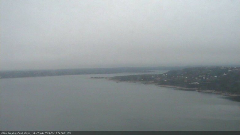 Lake Travis webcam, March 15, 2020 4:00 PM CT