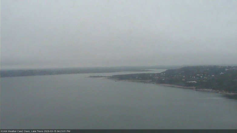 Lake Travis webcam, March 15, 2020 4:25 PM CT