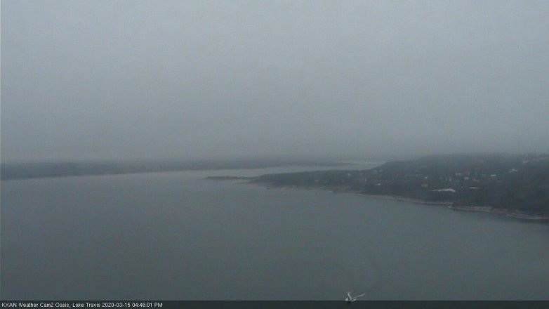 Lake Travis webcam, March 15, 2020 4:45 PM CT