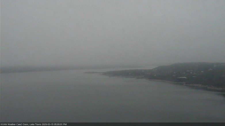 Lake Travis webcam, March 15, 2020 5:00 PM CT