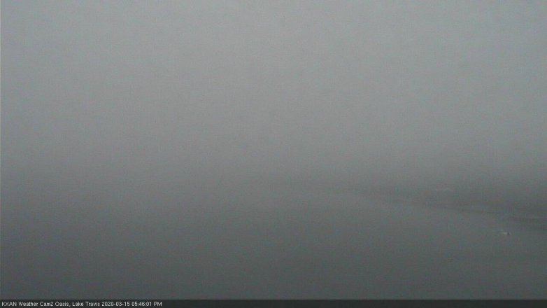 Lake Travis webcam, March 15, 2020 5:45 PM CT