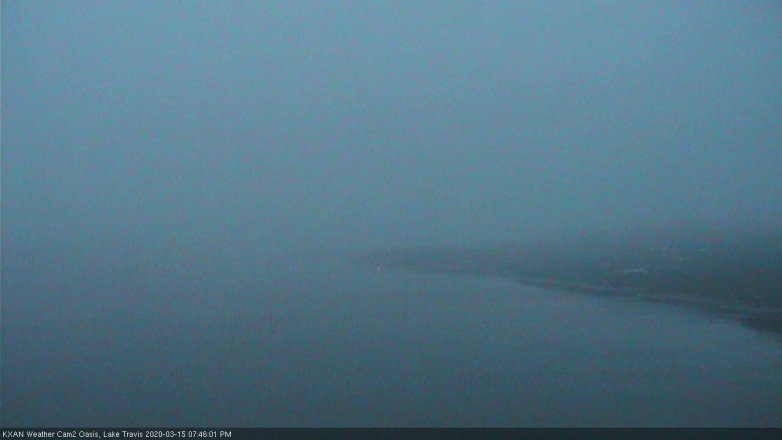 Lake Travis webcam, March 15, 2020 7:45 PM CT