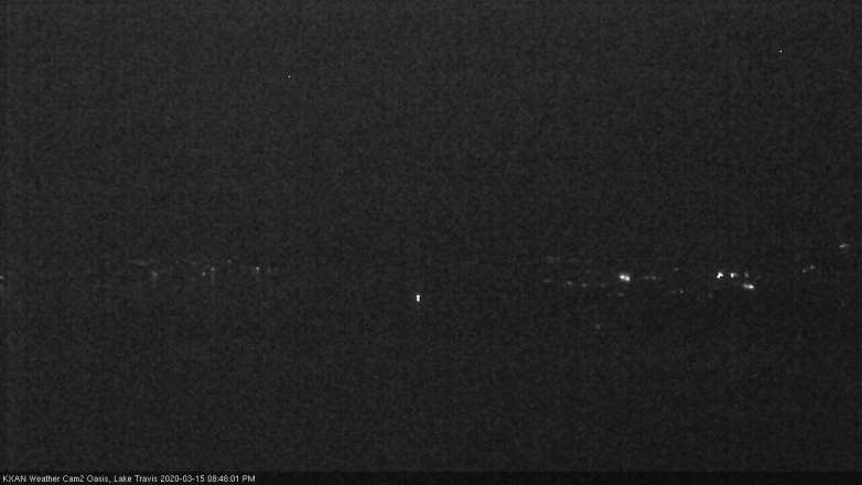 Lake Travis webcam, March 15, 2020 8:45 PM CT