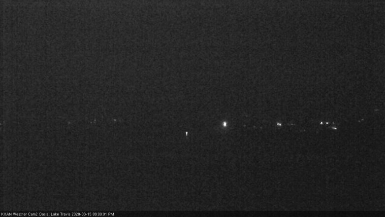 Lake Travis webcam, March 15, 2020 9:00 PM CT