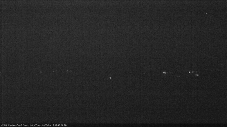 Lake Travis webcam, March 15, 2020 9:45 PM CT