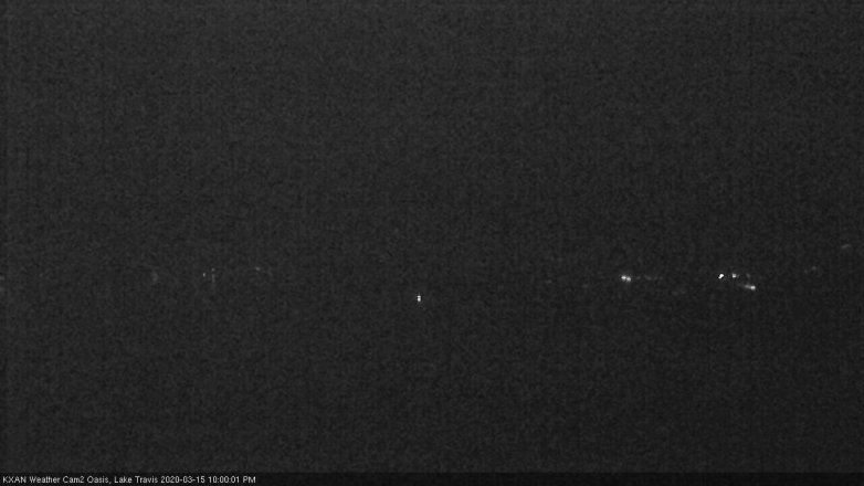 Lake Travis webcam, March 15, 2020 10:00 PM CT