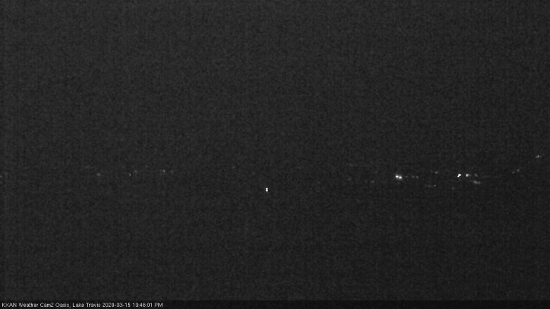 Lake Travis webcam, March 15, 2020 10:45 PM CT