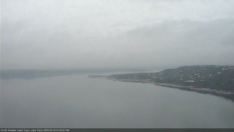 Lake Travis webcam, March 16, 2020 1:00 PM CT