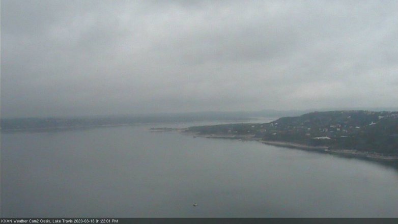 Lake Travis webcam, March 16, 2020 1:25 PM CT