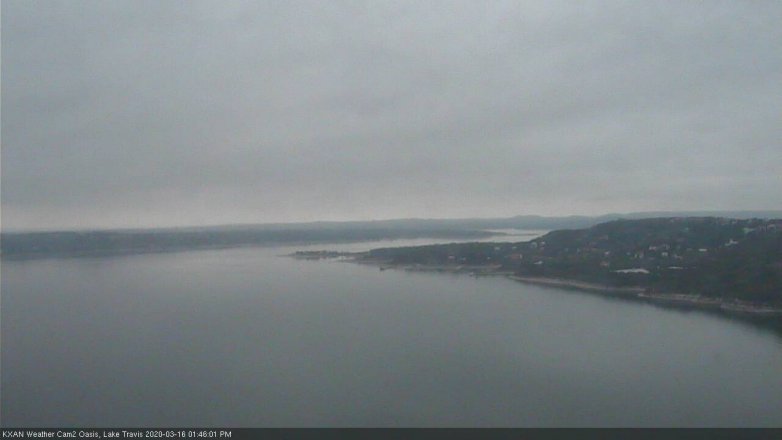 Lake Travis webcam, March 16, 2020 1:45 PM CT