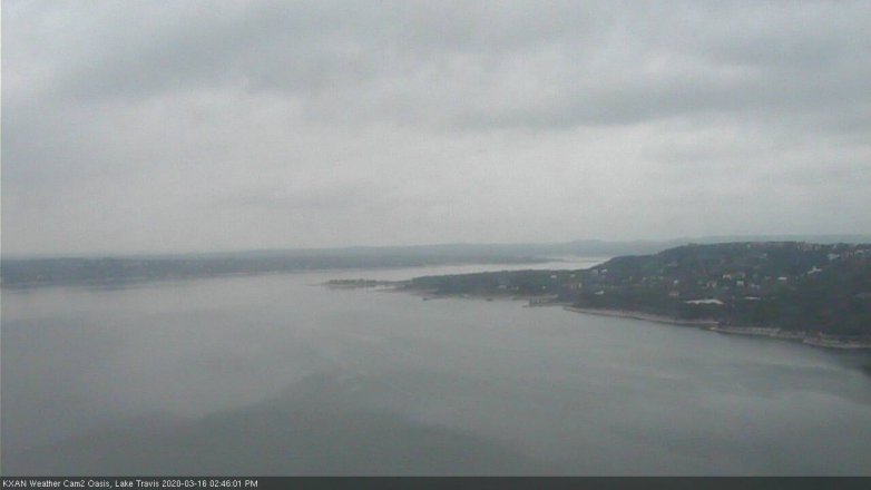 Lake Travis webcam, March 16, 2020 2:45 PM CT