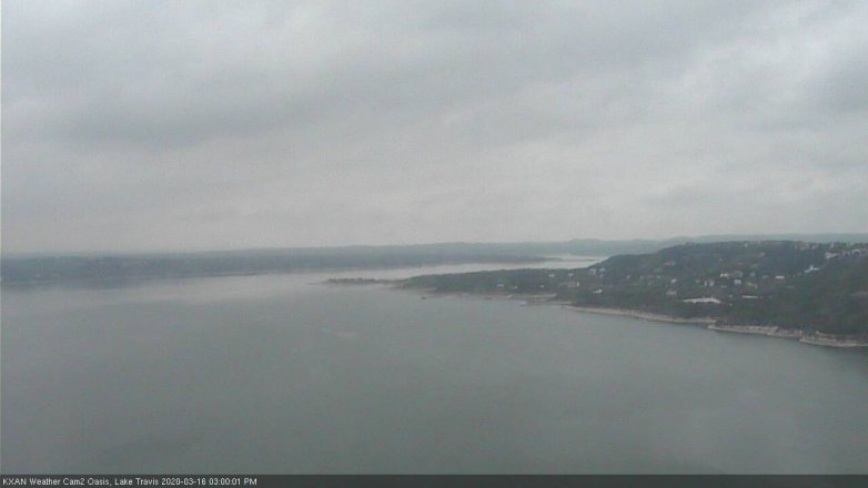 Lake Travis webcam, March 16, 2020 3:00 PM CT