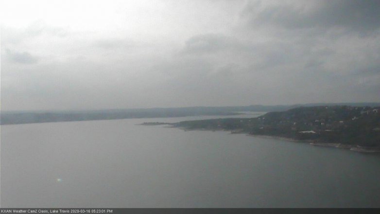 Lake Travis webcam, March 16, 2020 5:25 PM CT
