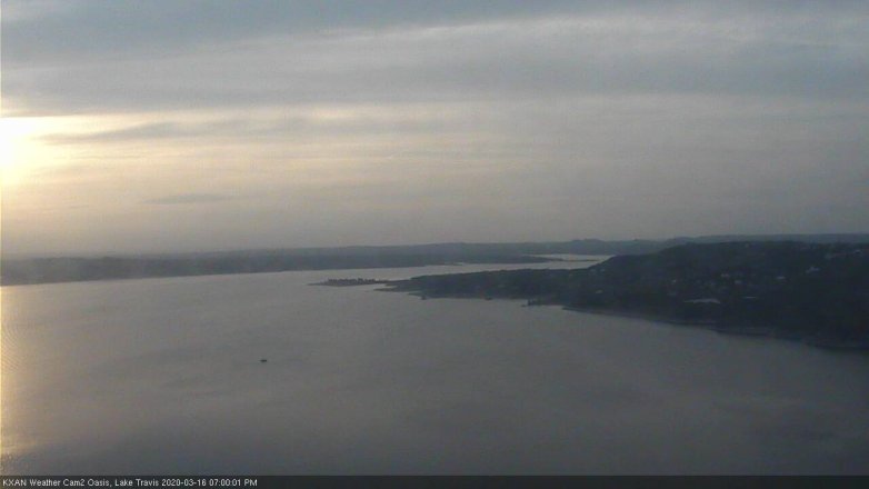Lake Travis webcam, March 16, 2020 7:00 PM CT